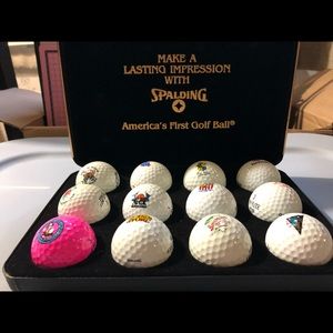 12 custom golf balls with case